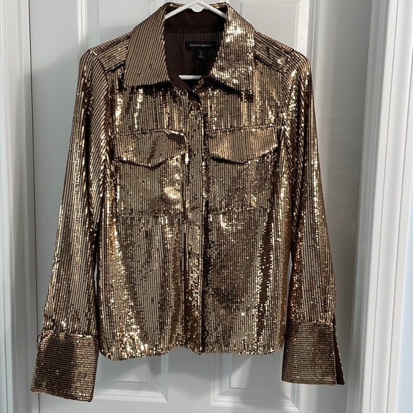 Banana Republic Tops - Banana Republic - Ulla Sequin Shirt - Size Small Tall